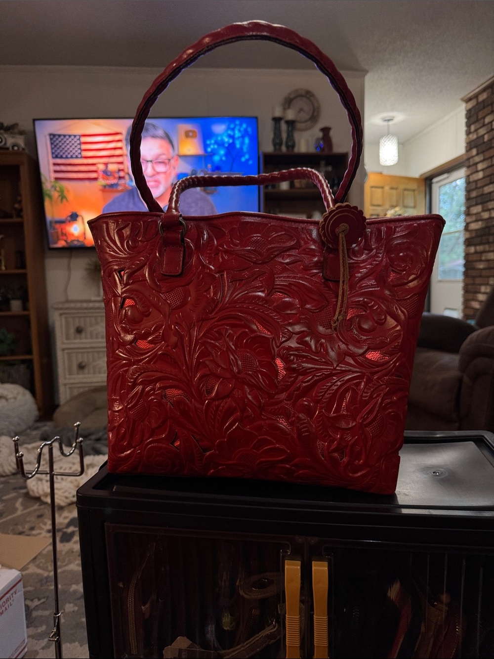 Patricia Nash Red Adeline tote bag
